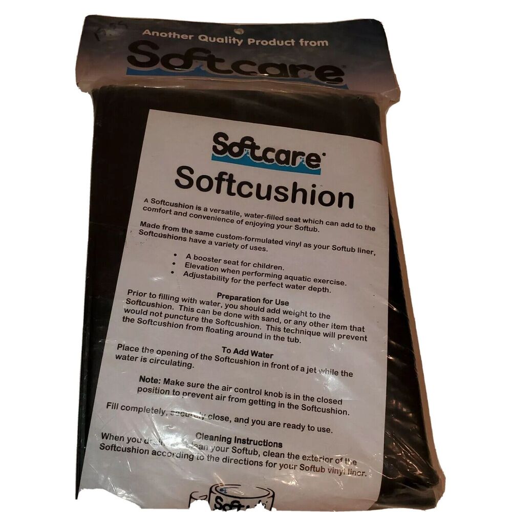 Softcare Softcushion Water-Filled Black Seat for Comfort Booster Elevation NEW